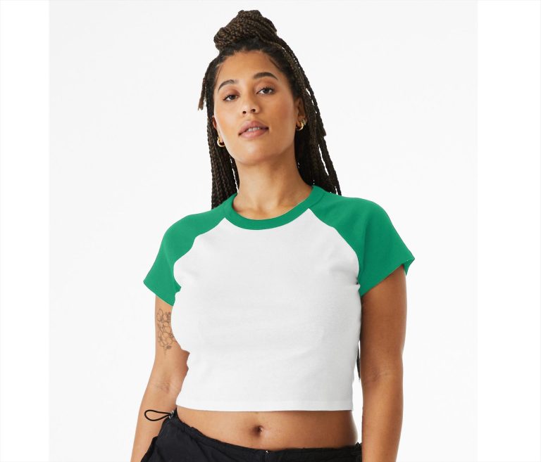 WOMEN'S MICRO RIB RAGLAN BABY TEE