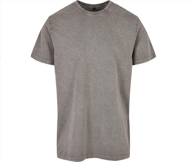 ACID WASHED ROUND NECK TEE