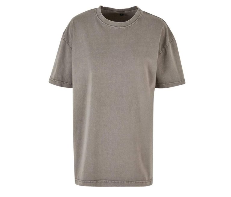 LADIES OVERSIZED ACID WASH TEE