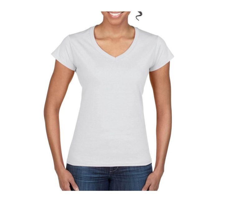SOFTSTYLE&reg; LADIES' V-NECK T-SHIRT