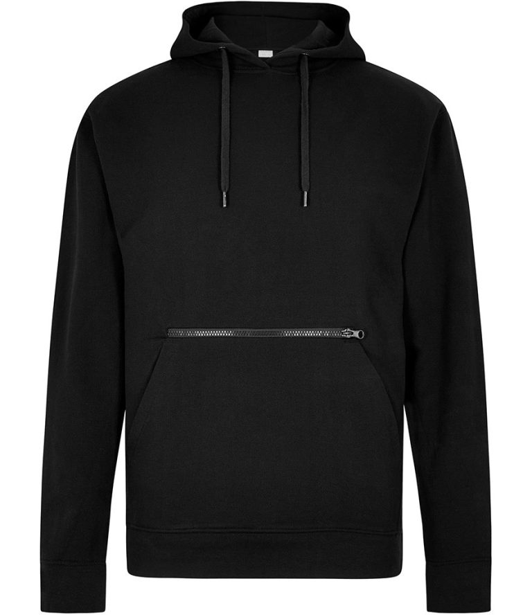 Regular Fit Piqu&eacute; Zipped Pocket Hoodie